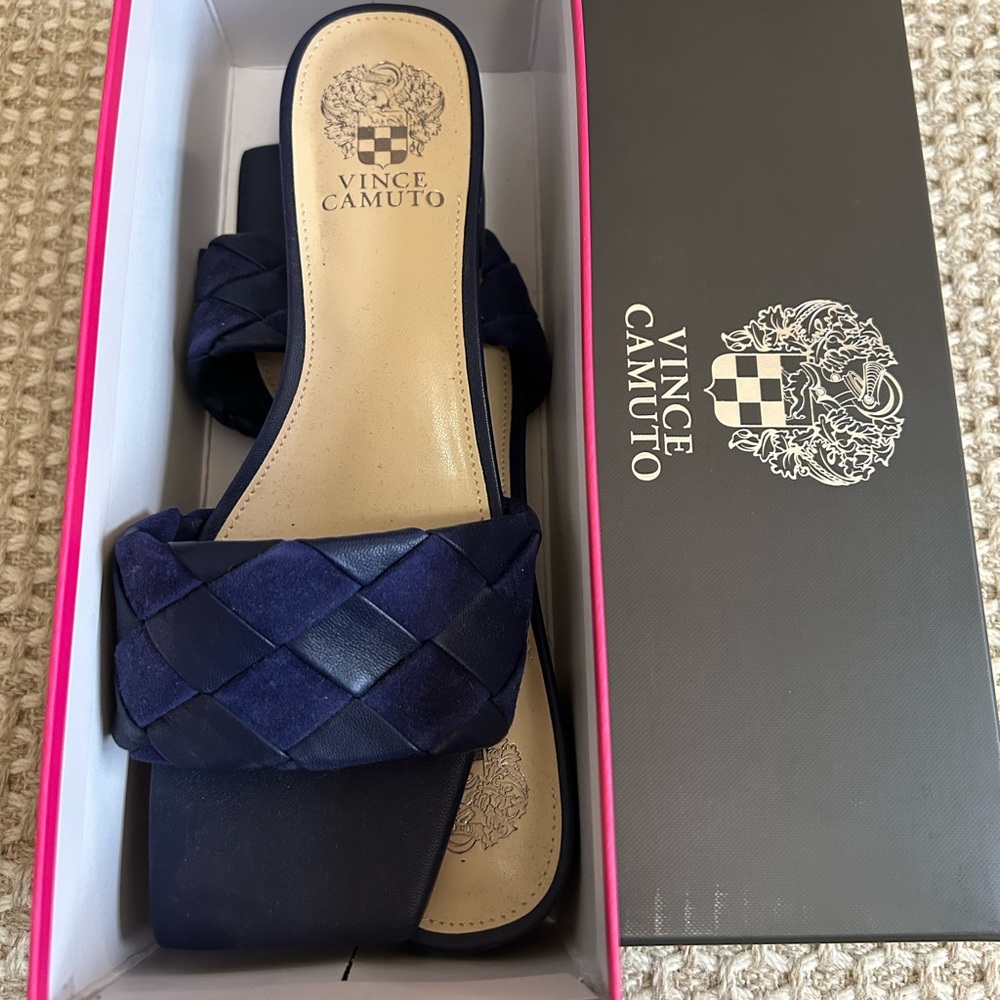 Vince Camuto Square Toe Kitten Heel